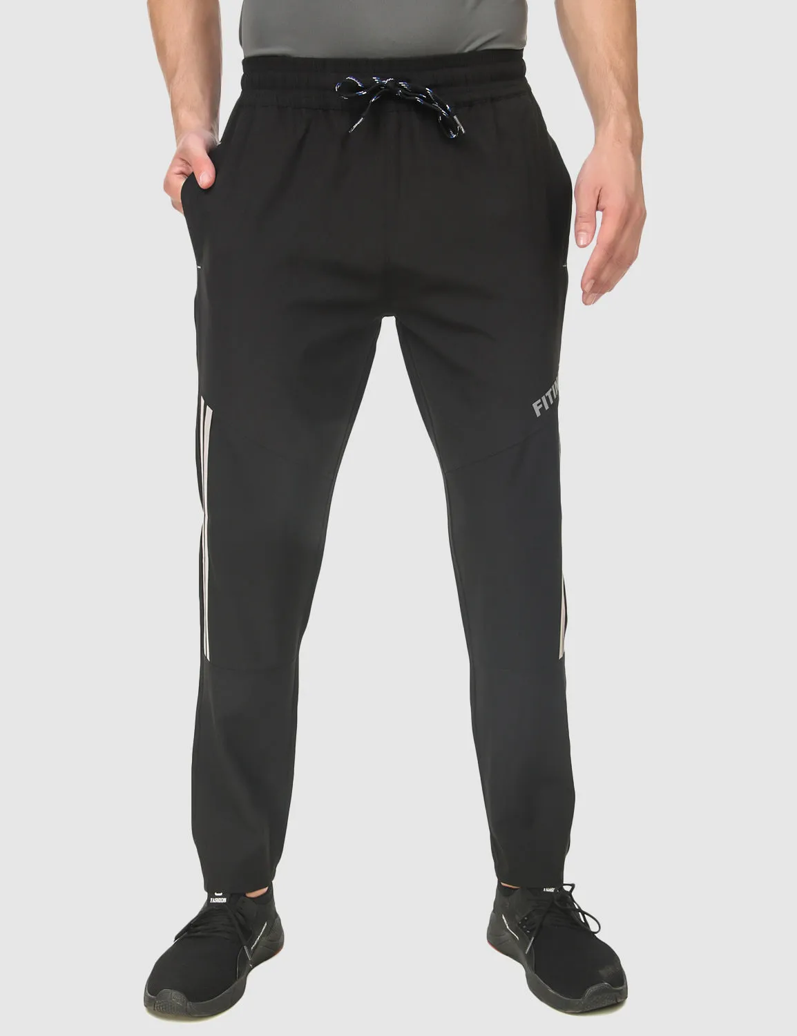 Double Layered Hem Aero-Light Regular Fit Track Pant ?C Black