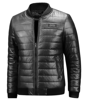 Functional Design TearResistant West Louis? Designer Winter Warm Leather Jacket
