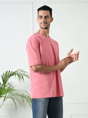 Relaxed Oversized 100% Cotton Solid Tee ?C Peach Chic And Comfortable Sleeveless