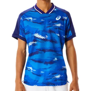 Summer cool Asics Men Match Graphic Short Sleeve Top - Dive Blue
