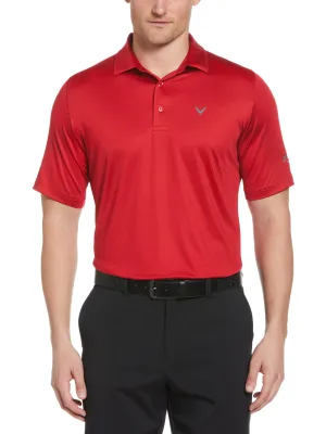 Mens Swing Tech? Solid Polo Sporty Flex SingleJersey Knit