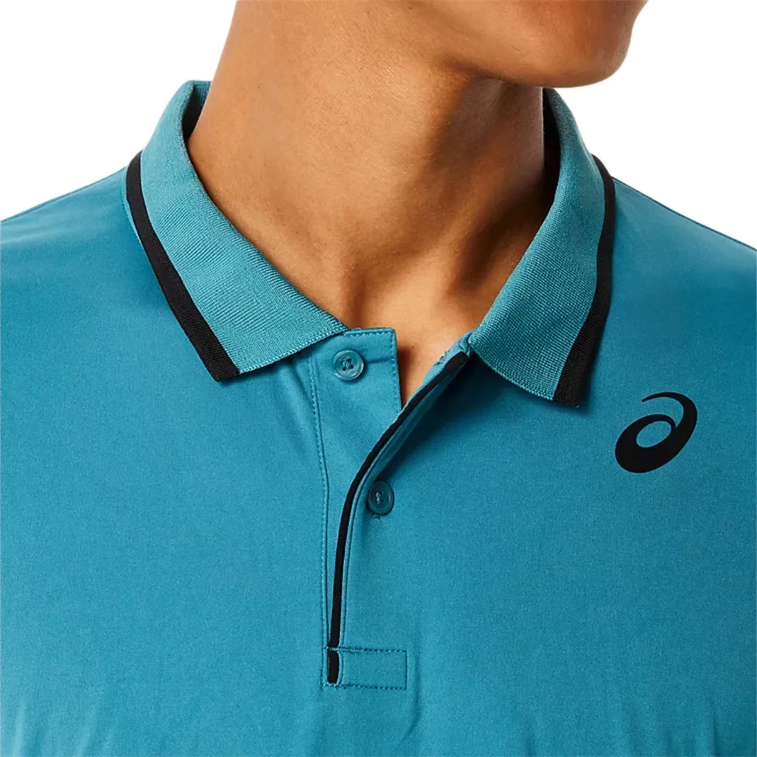 Asics Men Polo Shirt - Misty Pine Comfortable Layers Breathable fabric