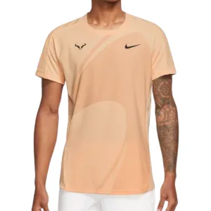 Timeless casual wear Nike Rafa Men  Dri-Fit ADV Short-Sleeve Tennis Top - Ice Peach/Black