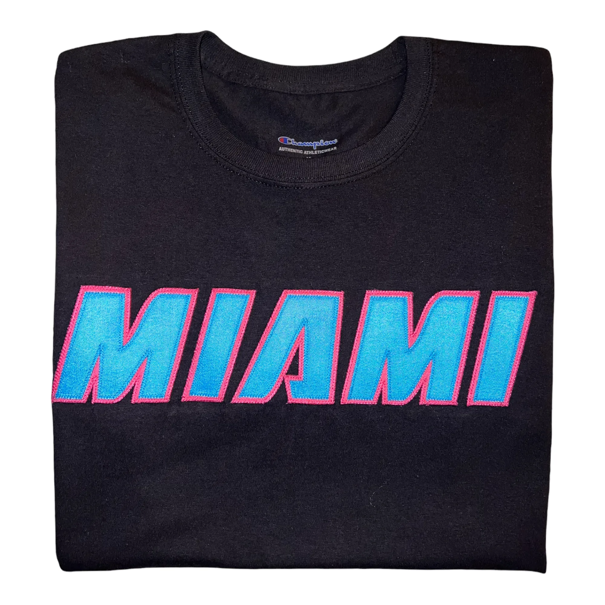 Simple Yet Cozy Layered Collar Premium MIAMI T-Shirt South Beach