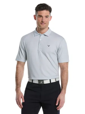 Polished Comfort DoubleLayered Fabric Mens Heather Geo Print Golf Polo