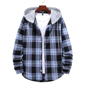 Active Wearable West Louis? Street Hooded Plaid Shirt