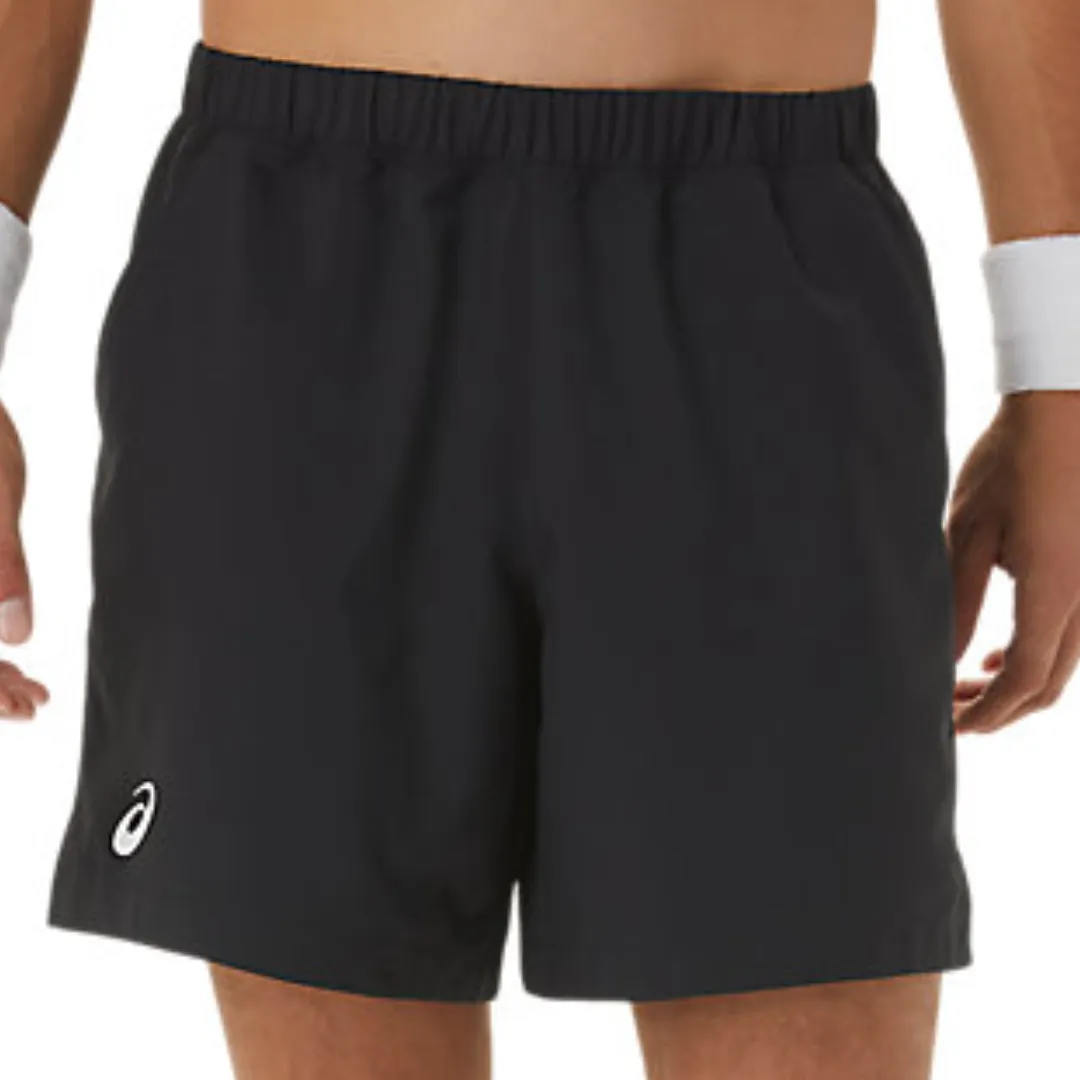 Asics Men Court 7in Short - Performance Black quick dry Stretchable Fit