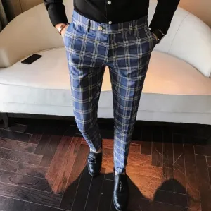 Office Mood West Louis? Plaid Business Slim Fit Pants