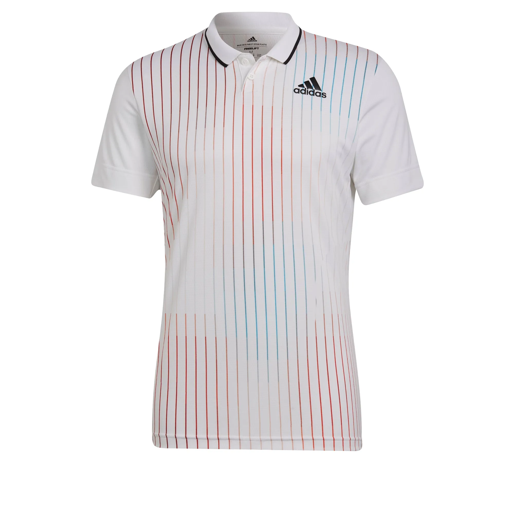 Adidas Melbourne Free lift Polo - White/Legacy Burgandy/Sky Rush refined design