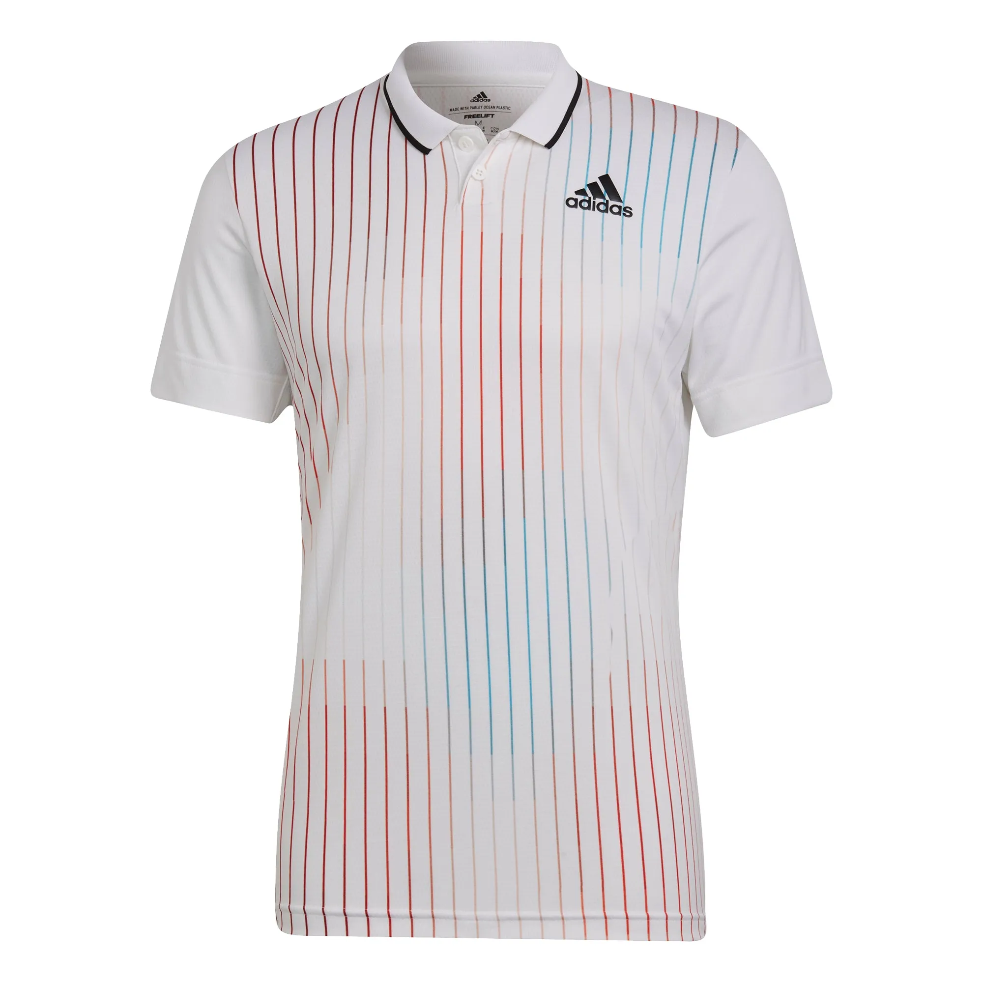 Luxe Apparel Smart Fit Adidas Melbourne Free lift Polo - White/Legacy Burgandy/Sky Rush