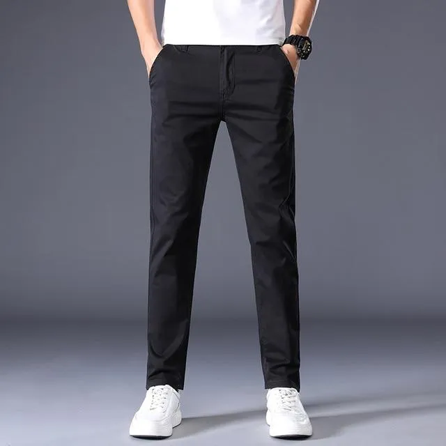 Vintage Wash West Louis? Men's Classic Business Cotton Trousers