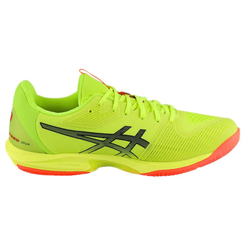 Asics Men's Solution Speed FF 3 - Paris - Safety Yellow/Black Lace Closure Foot Motion