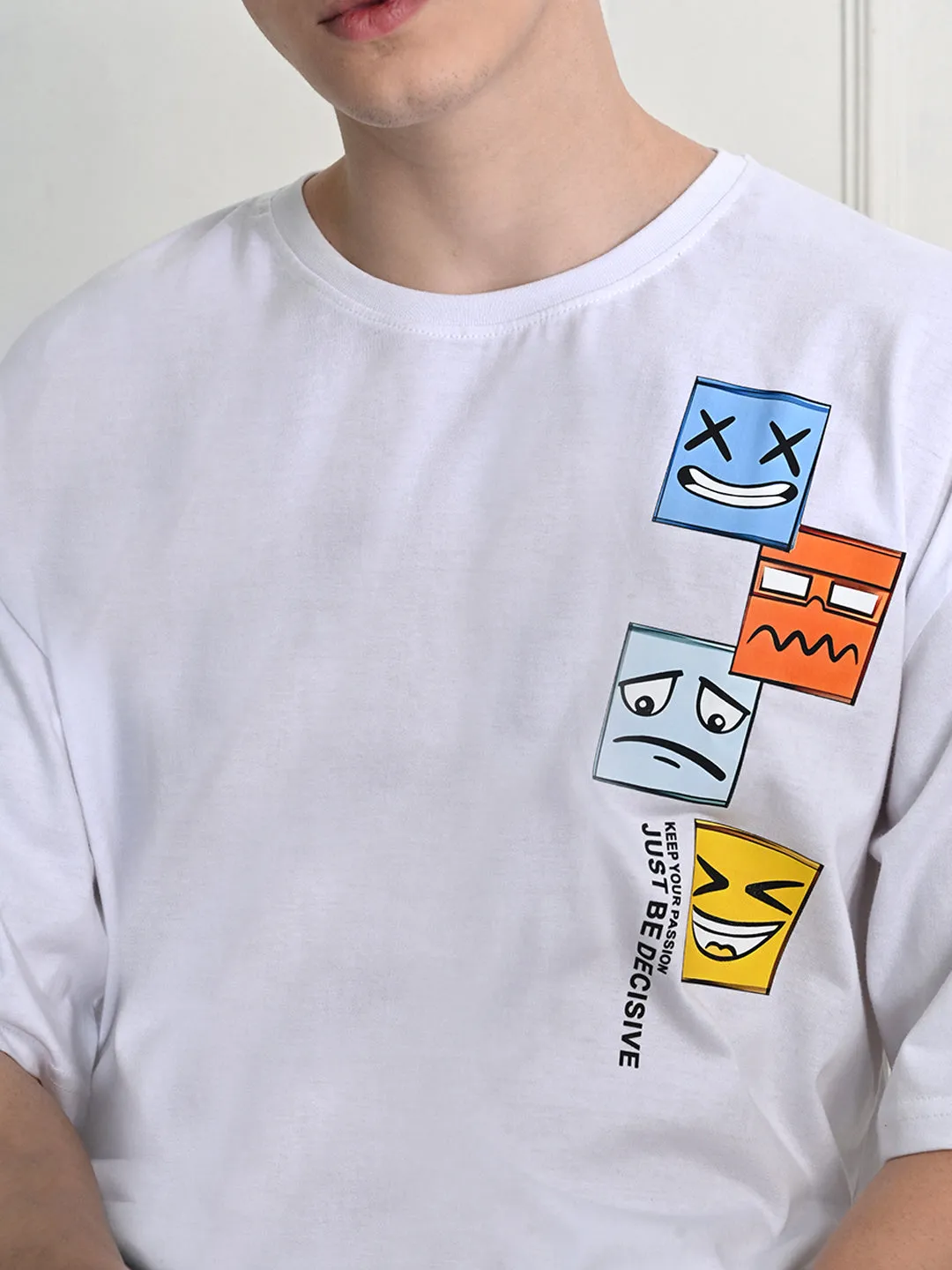 ColorfastFabricTech Everyday 100% Cotton BoxFaces T-shirt ?C White