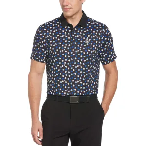 Elegant Layer Original Penguin Mens Whimsical Earl Print Golf Polo - CAVIAR