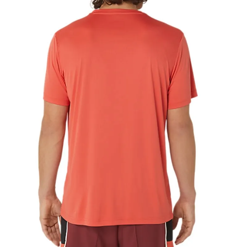 Modern Casual Asics Mens Court GS Graphic Tee - Red Snapper