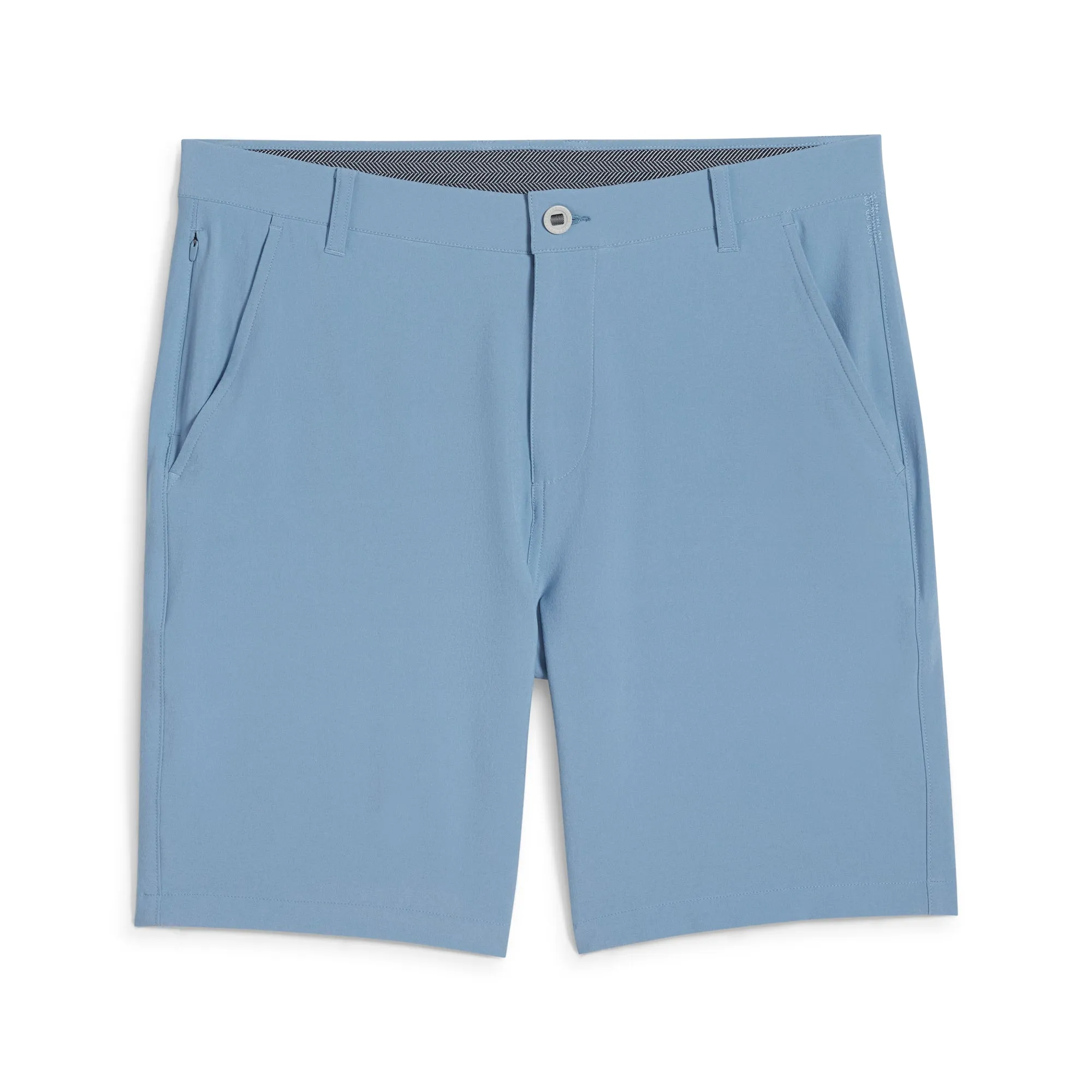 Zipper pockets 101 Solid 9" Golf Shorts | Zen Blue