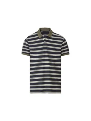 Cotton fabric Relaxed Vibe Men's Striped Polo T-Shirt,Multi