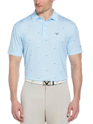 Colorfast Construction Mens Doggy Print Polo
