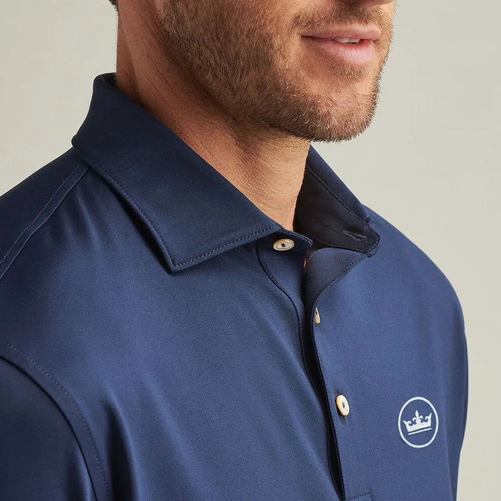 Peter Millar Performance Stretch Jersey Long Sleeve Golf Shirt - Navy Durable Design Everyday Shirt