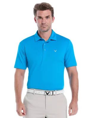 Refined Layer Easy Comfort Mens Micro Hex Solid Golf Polo