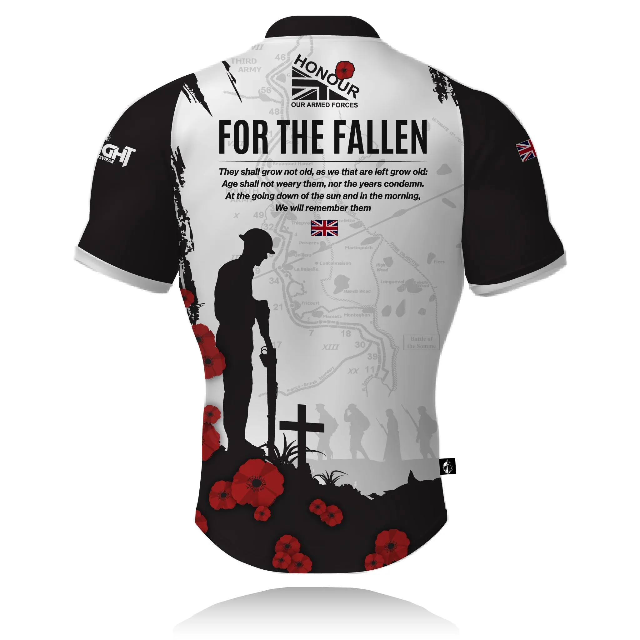 Hygroscopic Fiber Comfy Top Honour Our Armed Forces 'Battle of the Somme' -  Rugby/Training Shirt