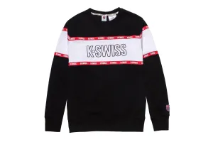 102449-008 | MENS SWISS TAPE FLEECE CREW | BLACK Lightweight Design