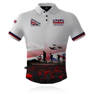 Honour Our Armed Forces - Armed Forces Day V3 (White) - Tech Polo Sweat Resistant Lining Comfort Fit