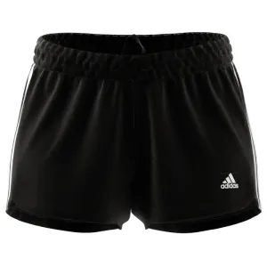 Adidas Pacer 3 Stripe Knit Short - Black/White Port Pocket Design Breathable Motion