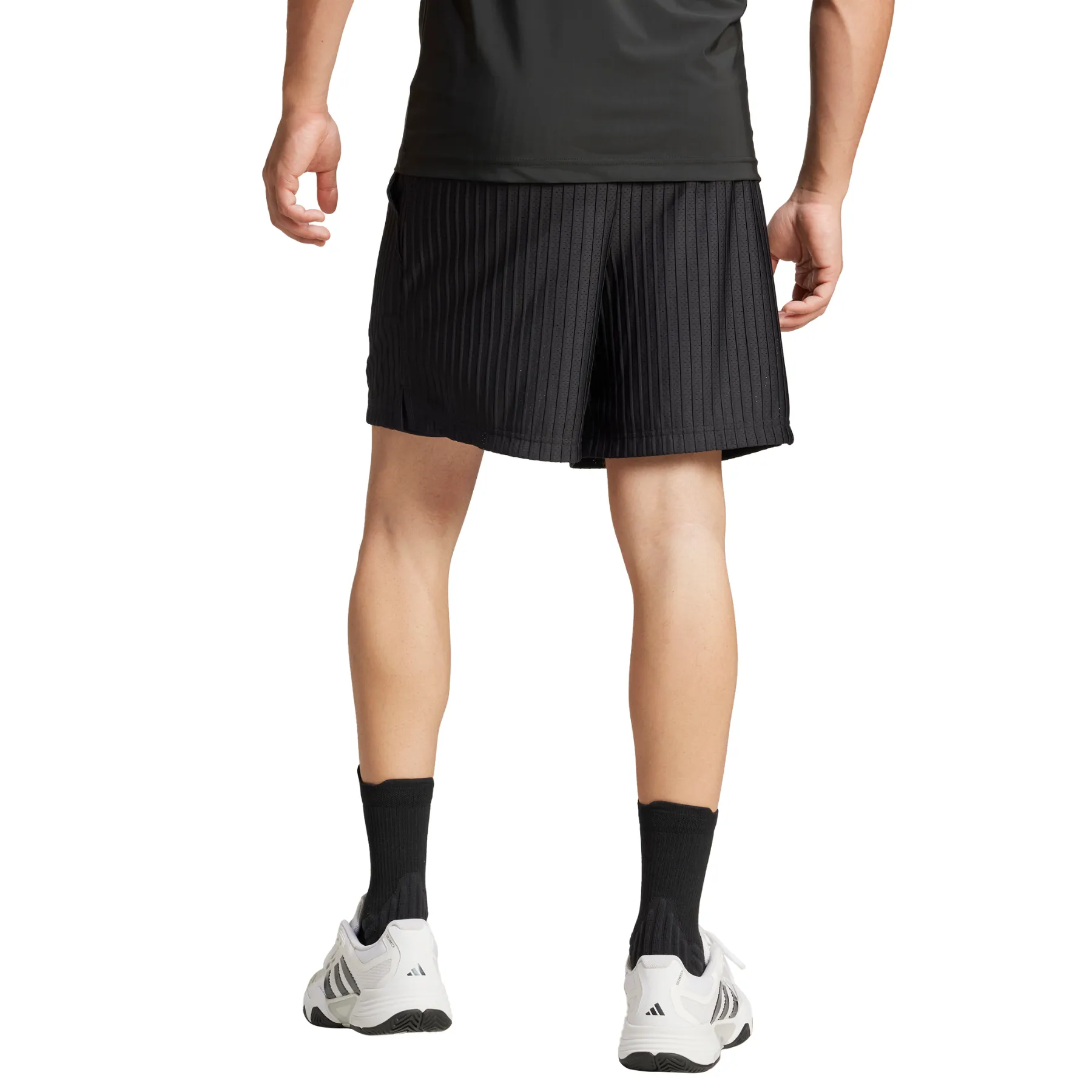 Quick Dry Tech Recycled Polyester Blend Adidas Extra Short and Tight Set - Black