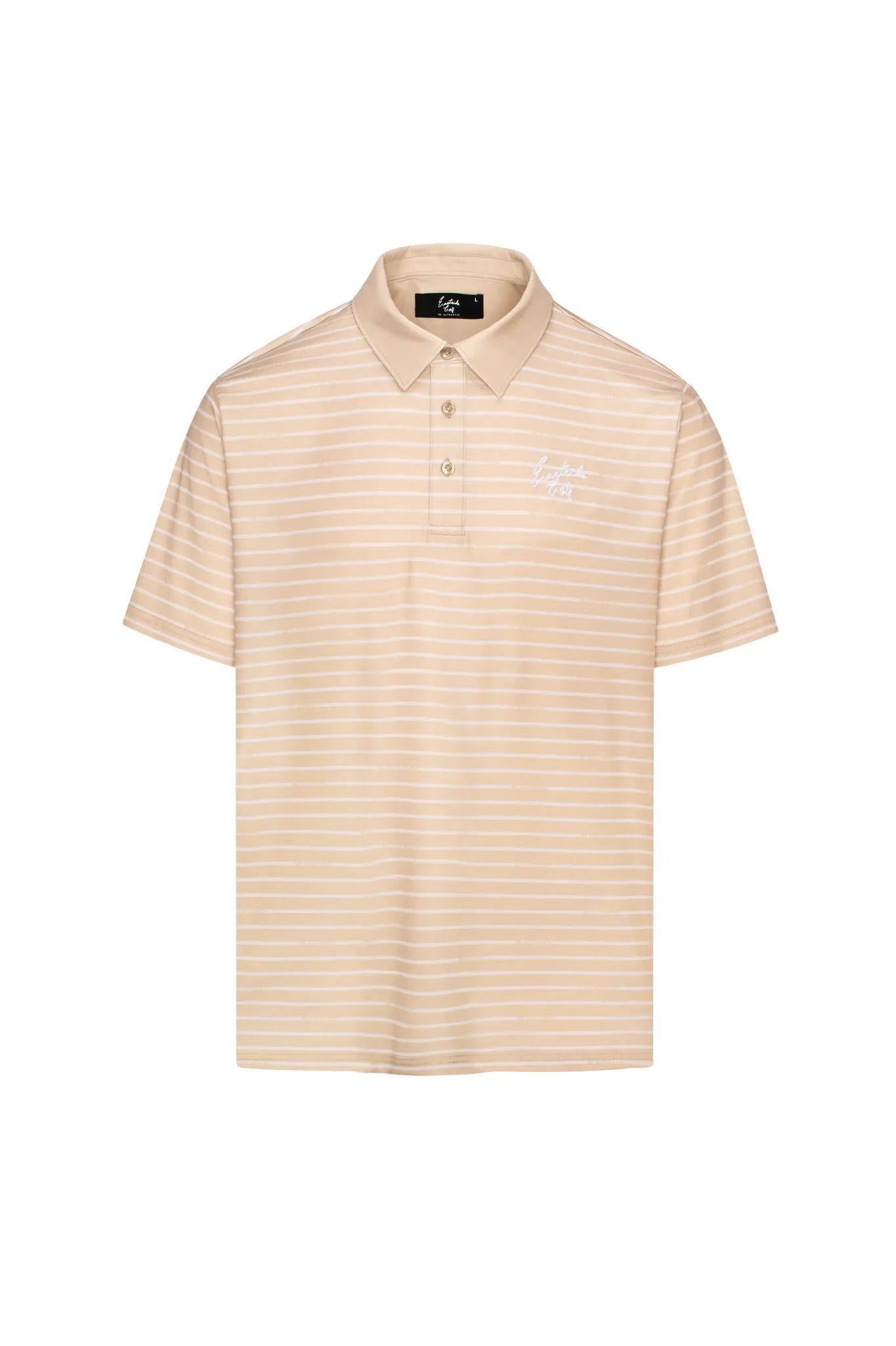 Striped Signature Golf Polo Breathable Textile Polished Look