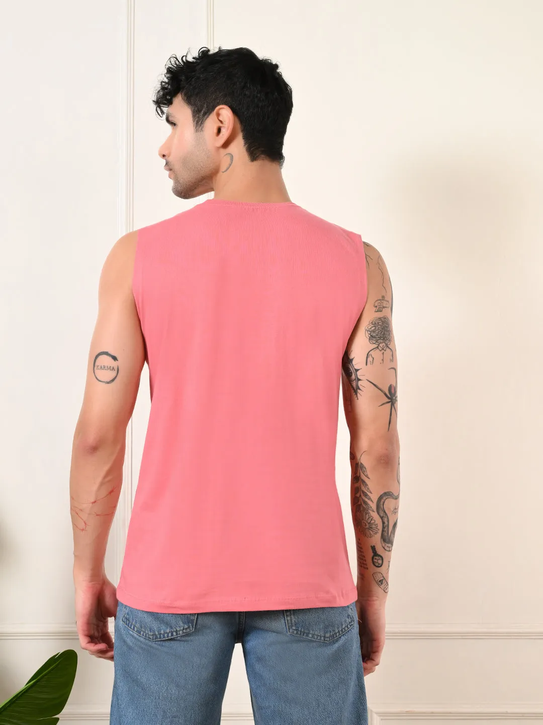 ReflectiveTrimDetails Easy-Wear California Cotton Sando ?C Peach