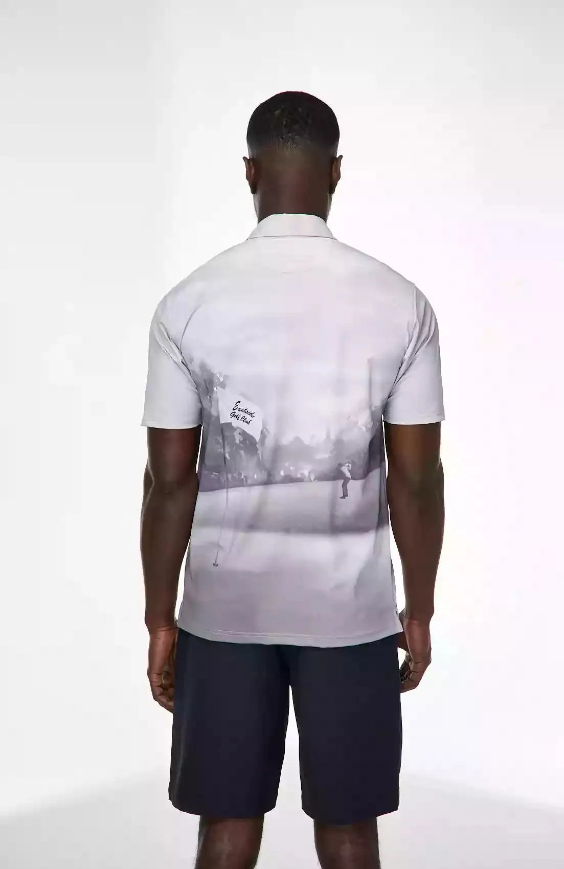 Canvas Print Snap Placket Polo DoubleStitched Seams