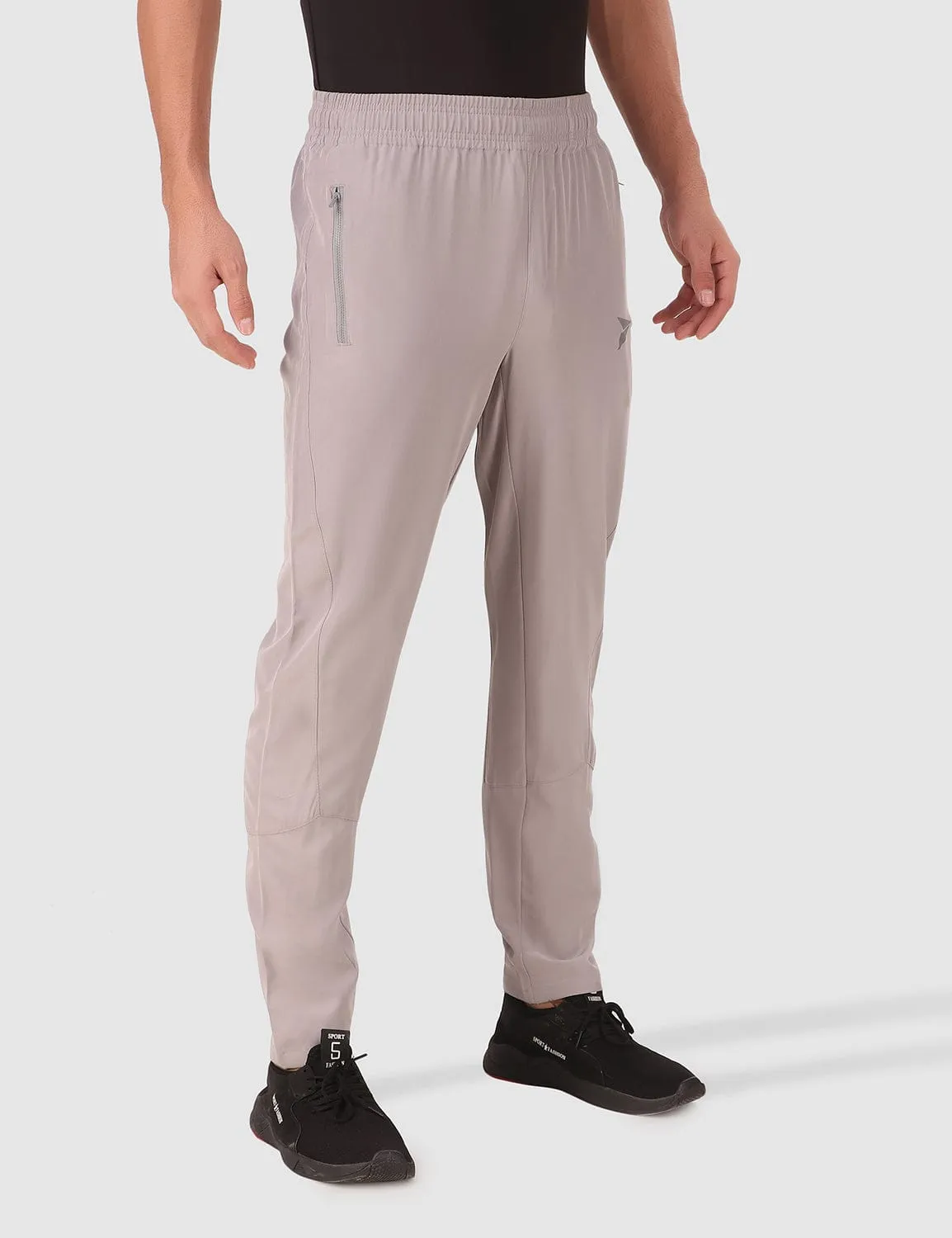 Light wash Weightless Solid Regular Fit Track Pant ?C Light Grey