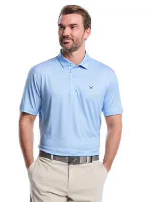 Mens Heather Geo Print Golf Polo Sporty Vibe