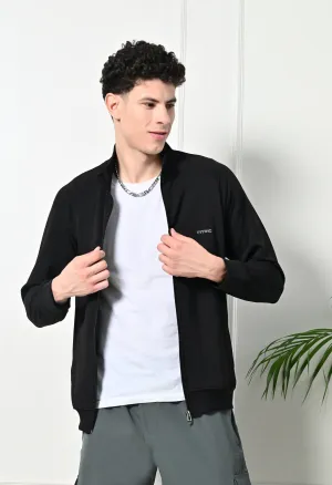Athletic Stretch Jacket - Black Cold Weather Gear AntiPillingCloth