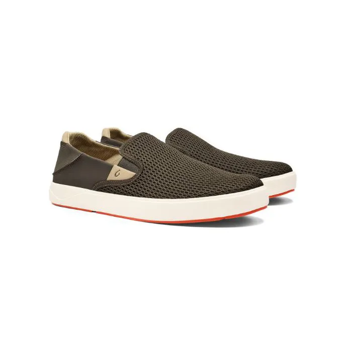 Mens Olukai Lae 'ahi in Kona/Kona Padded Tongue Genuine Leather Upper