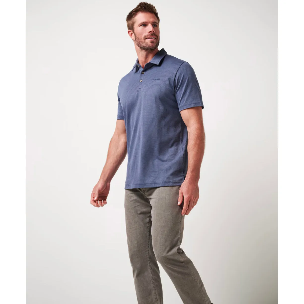 Casual Vibe Travis Mathew The Zinna 2.0 Golf Shirt - Mood Indigo/Vintage Indigo