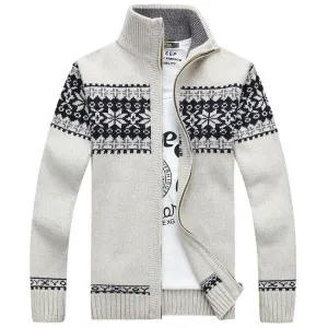 DoubleLayerReinforcement Wave Core West Louis? Christmas Snowflake Wool Sweater