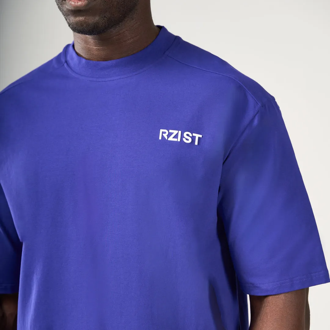 The Impossible Oversized T-Shirt - Indigo Blue Light Flex Fit Stretchable Weave