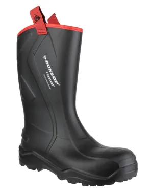 Leather Comfort Grippy Outsole Mountain Climber Dunlop Purofort  Rugged Full Safety Wellingtons