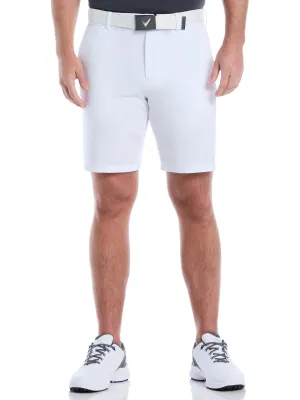 Mens 9" Flat Front Solid Golf Short No Bunching