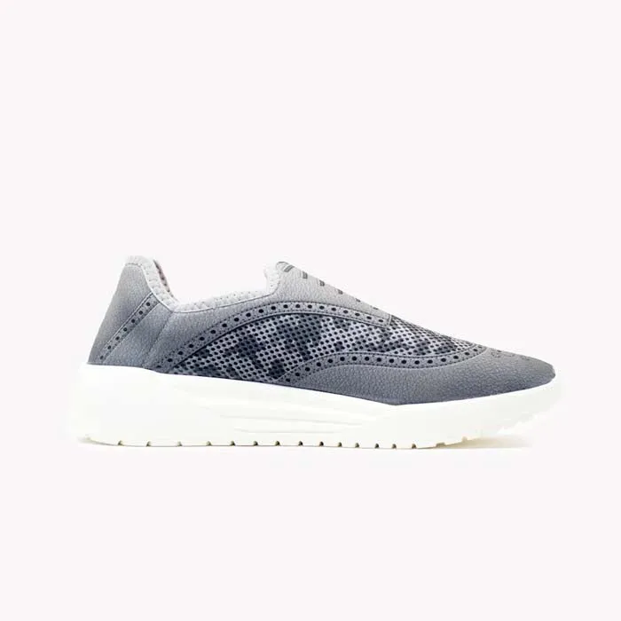 Mens Psudo Wing Tip in Grey Flexible Torsion Bar