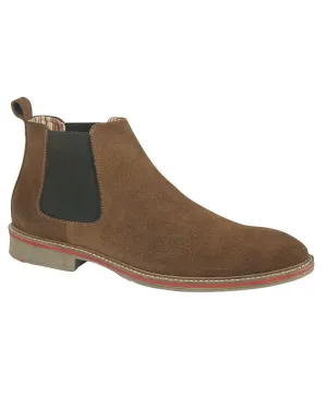 Roamers Mens Suede Gusset Boots Marathon Fit