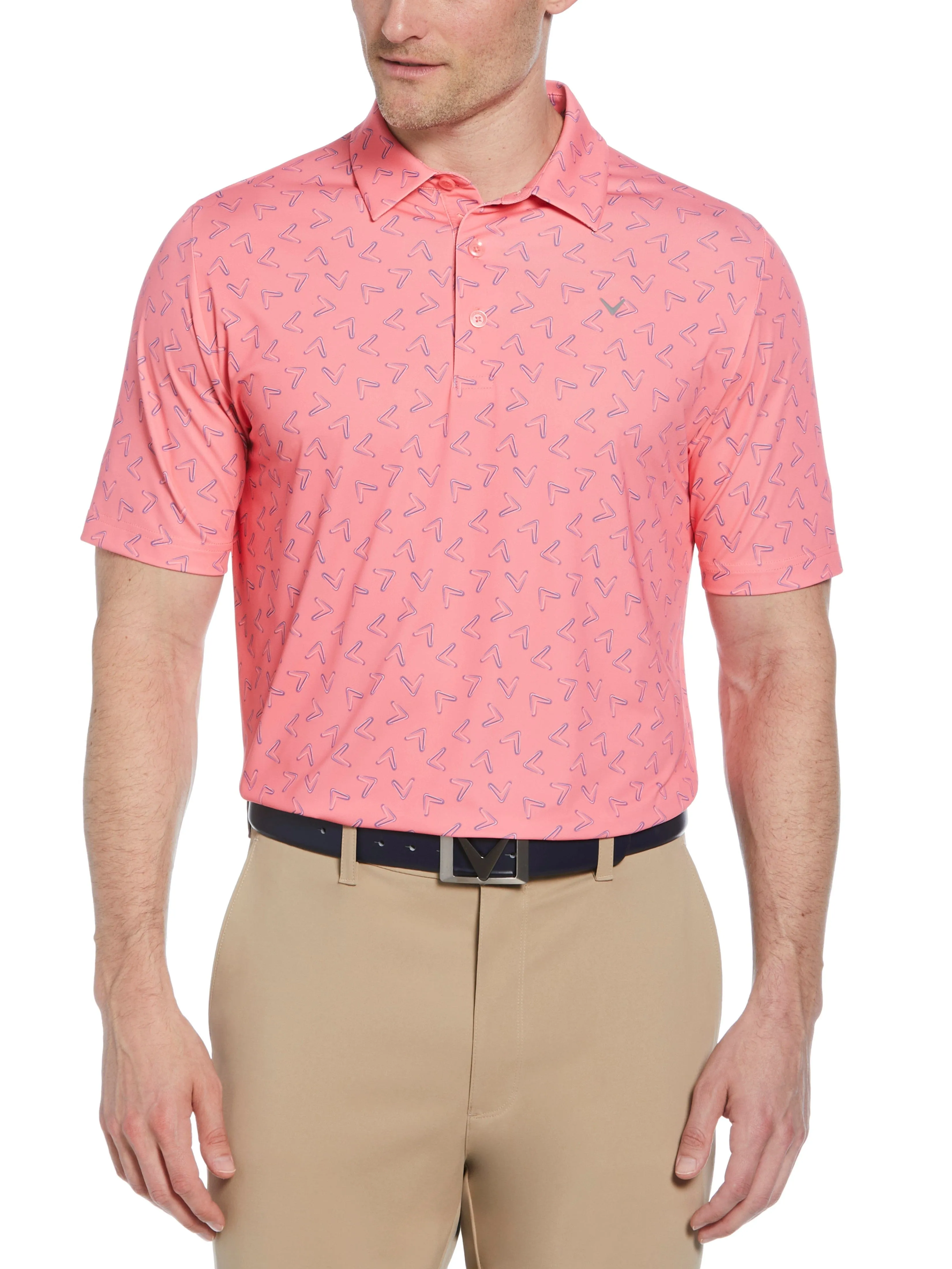 Big & Tall All Over Chevron Polo Stylish Layer Comfortable Cut