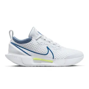 Impact Resistance Nike  Court Zoom Pro Men Hard Court Tennis Shoes -White Mystic Navy-Ashen Slate-Grey Fog