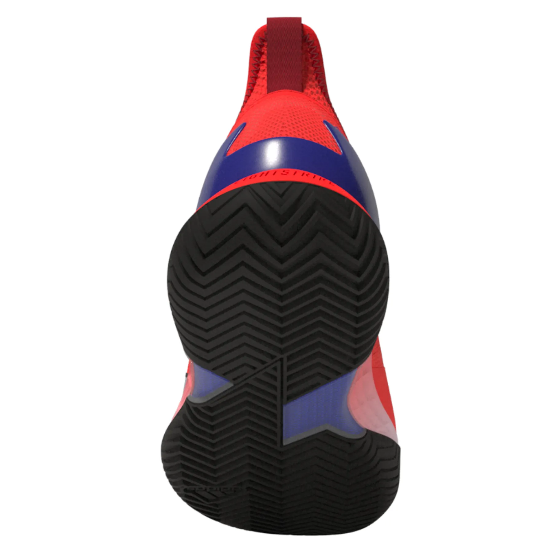 Adidas Performance Adizero Ubersonic 4 Lanza T Men Tennis Shoes - Solar Red Perforated Vamp Impact Absorb