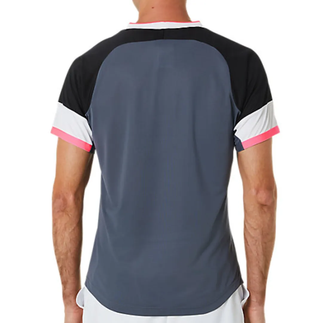 Asics Match Short Sleeved Men Top - Performance Black/Carrier Grey LowImpact Manufacturing Holiday Trend