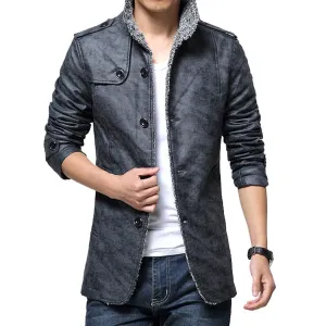 West Louis? Winter Men's Leather Jackets AntiFadeTechnology