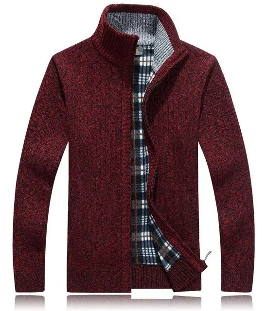 West Louis? Zipper Turtleneck Cardigan Colorfast Technology Winter Apparel