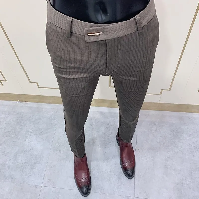 West Louis? Elegant Slim Fit Tight-Ankle Trouser Side slits Hygienic Inner Layer